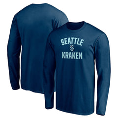 Seattle Kraken Victory Arch Long Sleeve T-Shirt - Deep Sea Blue | US 4619597