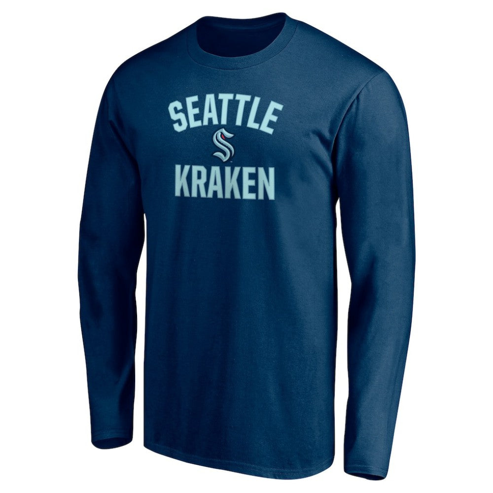 Seattle Kraken Victory Arch Long Sleeve T-Shirt - Deep Sea Blue | US 4619597