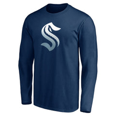 Seattle Kraken Gradient Logo Long Sleeve T-Shirt - Deep Sea Blue | US 4619601