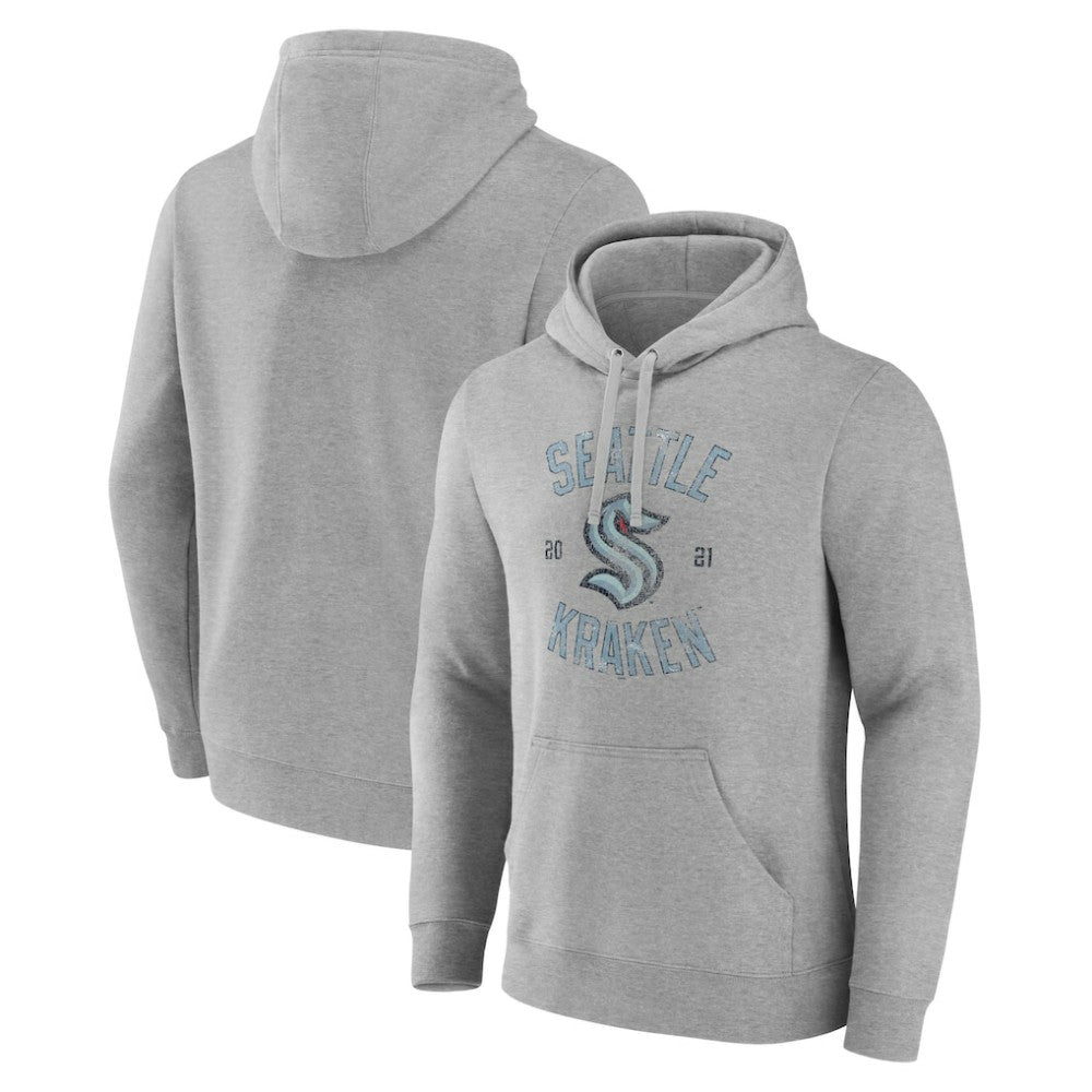 Seattle Kraken Heritage Pullover Hoodie - Heathered Gray | US 4619622
