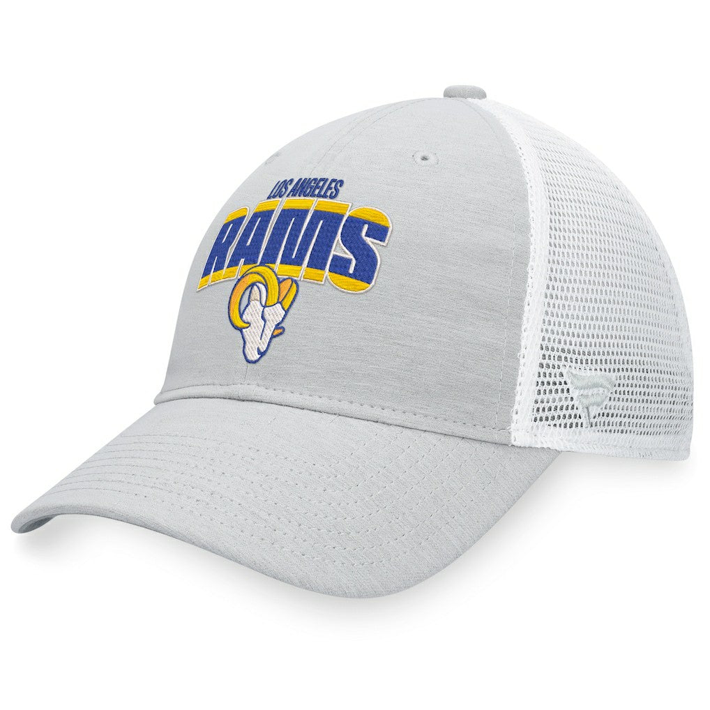 Los Angeles Rams Trucker Snapback Hat - Heather Gray/White Hats