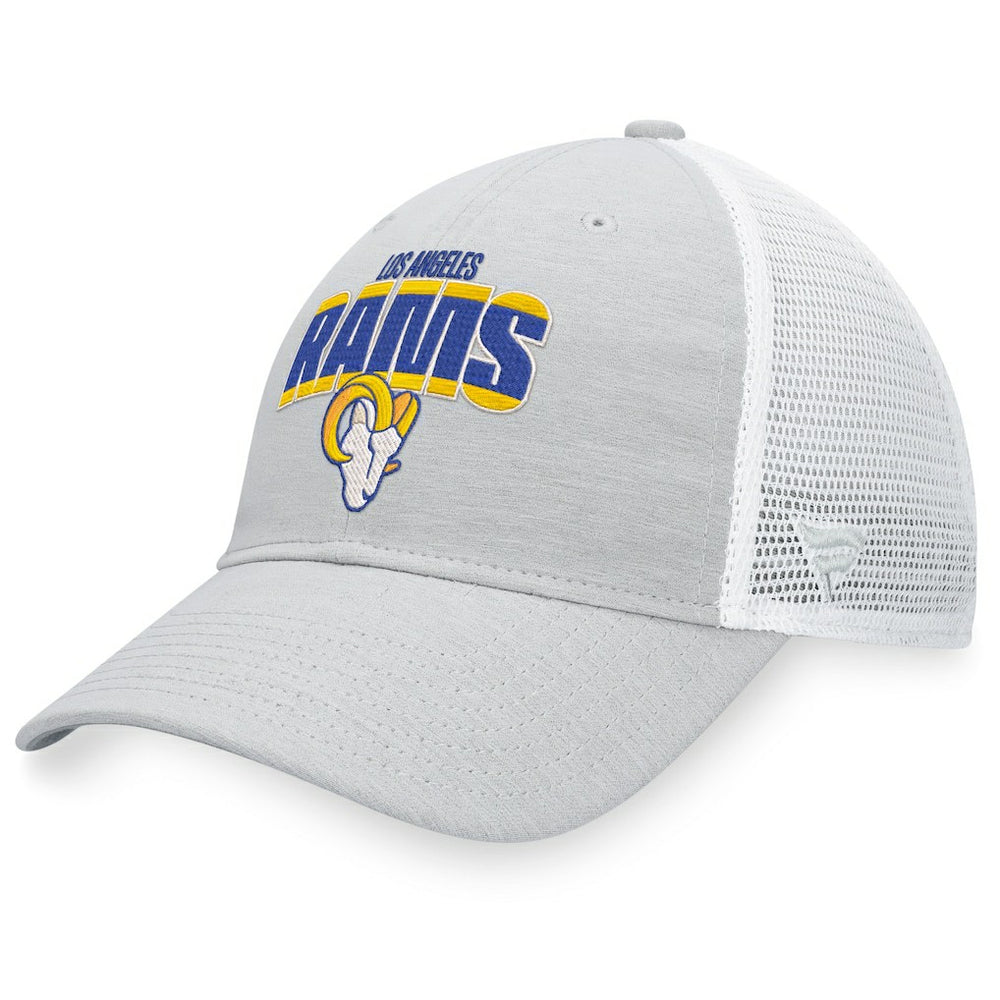 Los Angeles Rams Trucker Snapback Hat - Heather Gray/White Hats