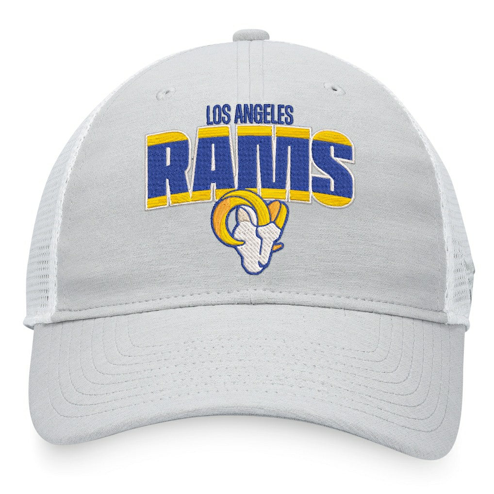 Los Angeles Rams Trucker Snapback Hat - Heather Gray/White Hats