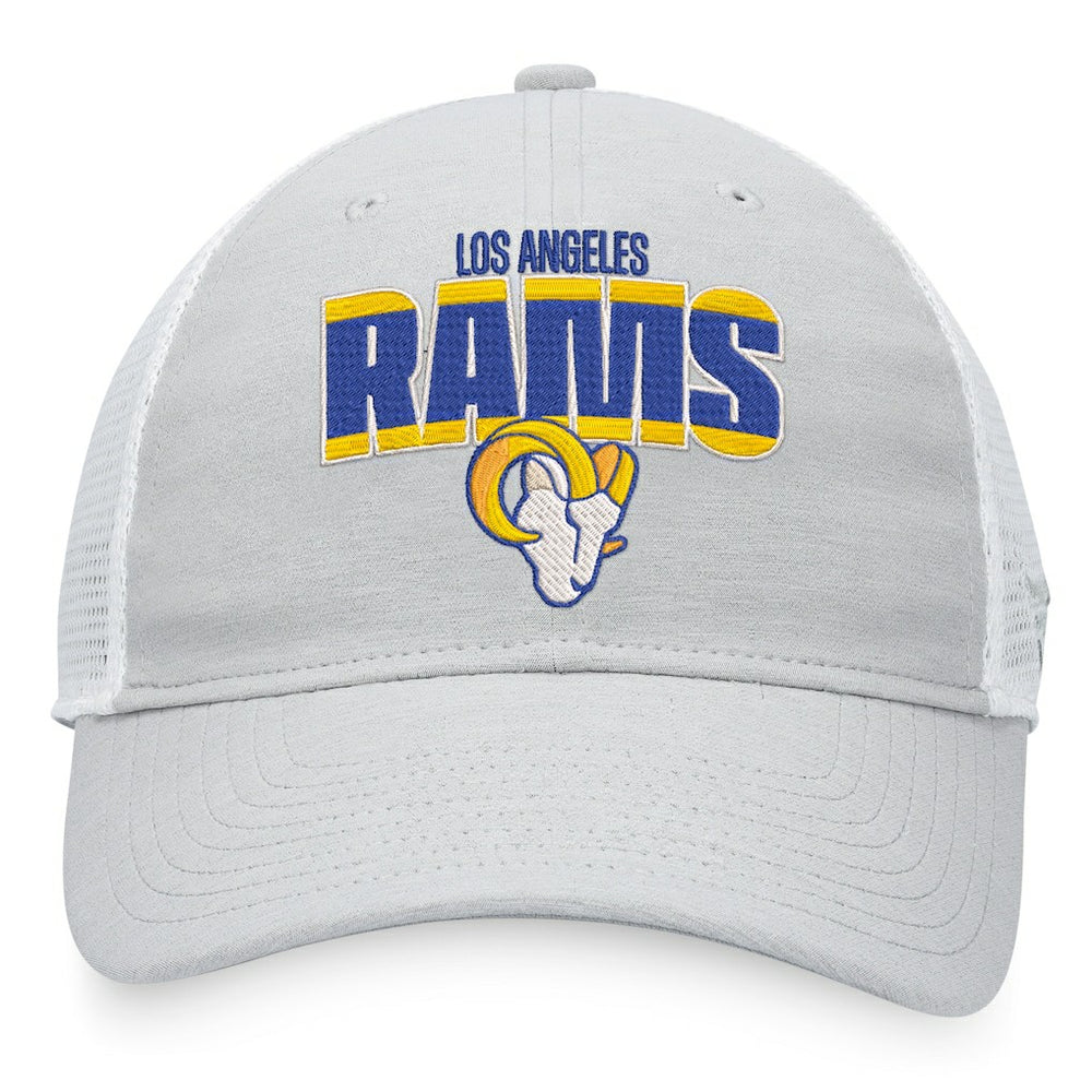 Los Angeles Rams Trucker Snapback Hat - Heather Gray/White Hats