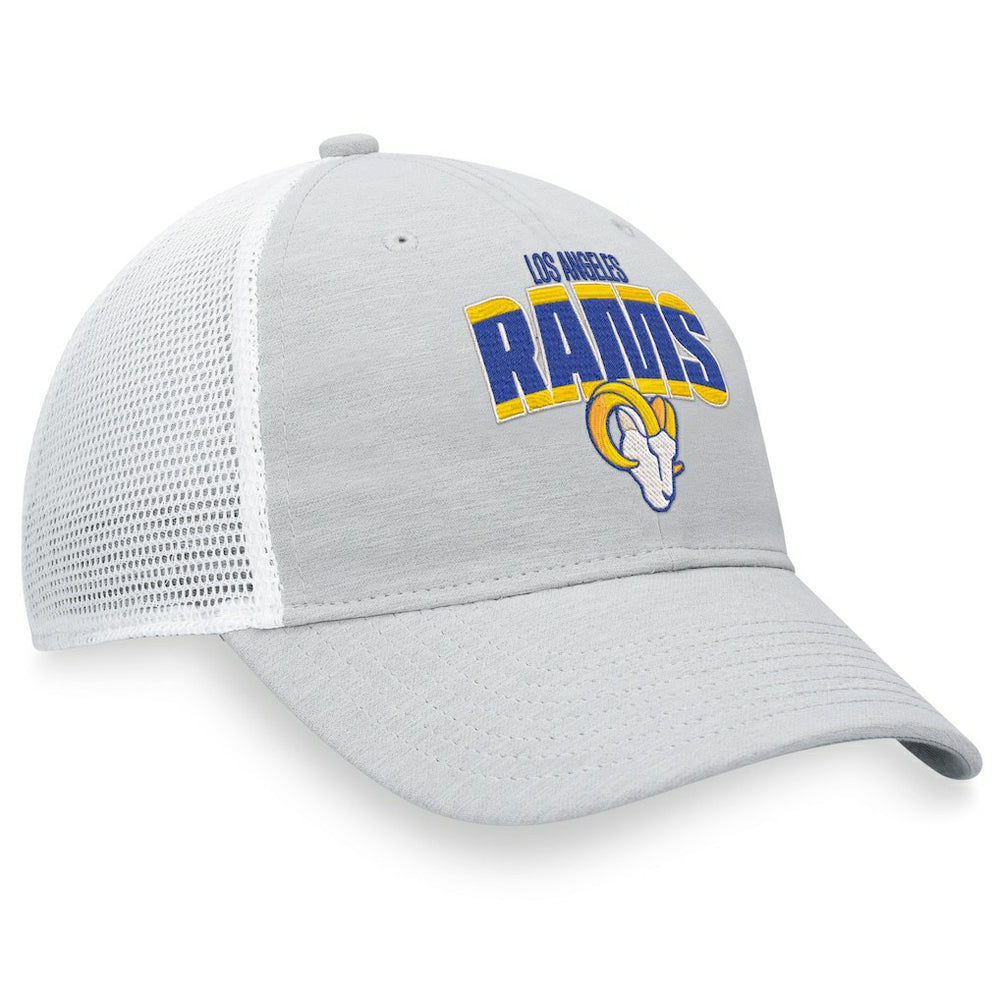 Los Angeles Rams Trucker Snapback Hat - Heather Gray/White Hats