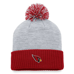 Arizona Cardinals Women's Ash Cuffed Knit Hat with Pom - Heather Gray Hats
