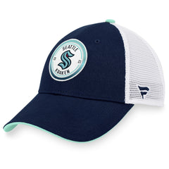Seattle Kraken Fanatics Iconic Gradient Trucker Snapback Hat - Deep Sea Blue/White | US 4625761