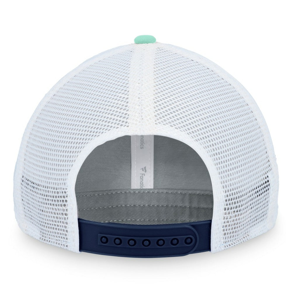 Seattle Kraken Fanatics Iconic Gradient Trucker Snapback Hat - Deep Sea Blue/White | US 4625761