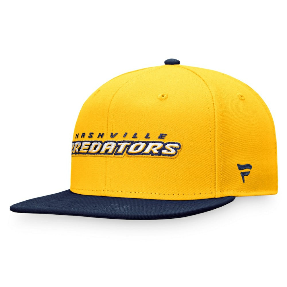 Nashville Predators Fanatics Iconic Color Blocked Snapback Hat - Gold/Navy | US 4625814