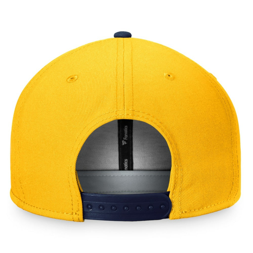 Nashville Predators Fanatics Iconic Color Blocked Snapback Hat - Gold/Navy | US 4625814