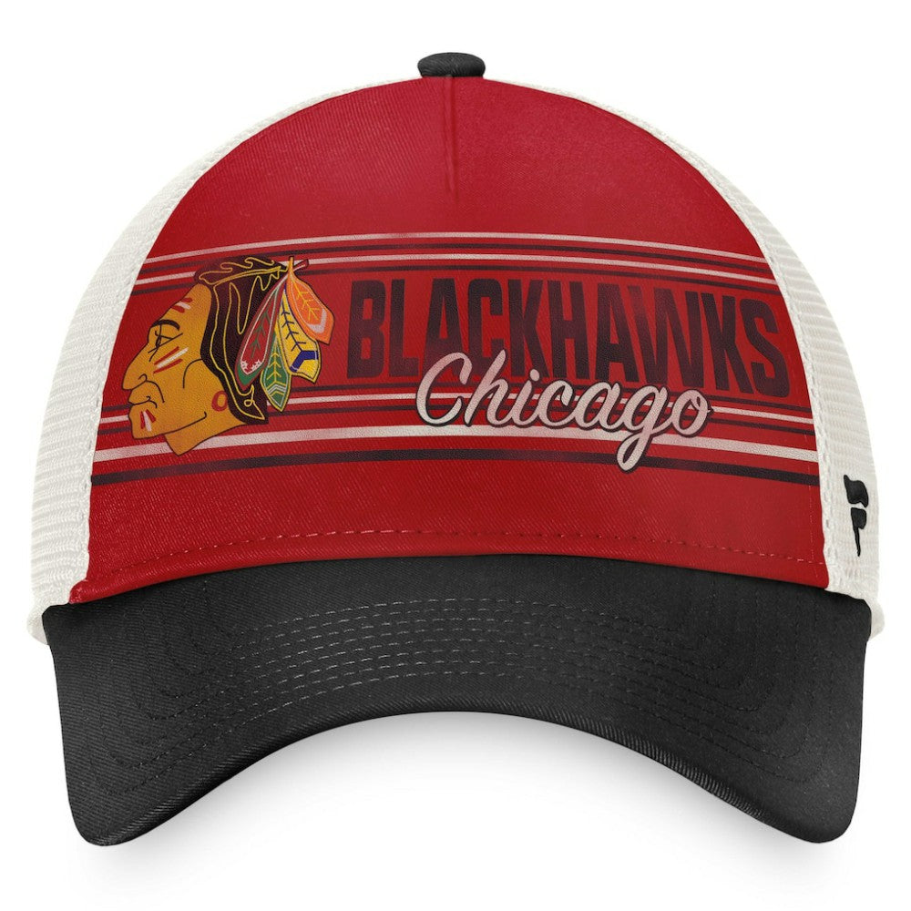 Chicago Blackhawks Fanatics True Classic Retro Trucker Snapback Hat - Red/Black | US 4625829