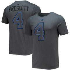 Dak Prescott Dallas Cowboys Player Name & Number T-Shirt - Charcoal T-shirts