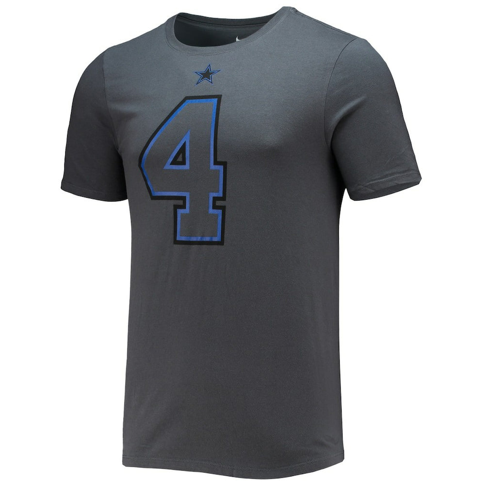 Dak Prescott Dallas Cowboys Player Name & Number T-Shirt - Charcoal T-shirts