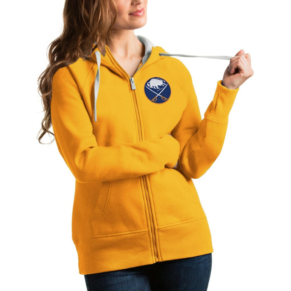 Buffalo Sabres Antigua Women's Victory Full-Zip Hoodie - Gold | US 4627397