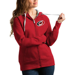 Carolina Hurricanes Antigua Women's Victory Full-Zip Hoodie - Red | US 4627411