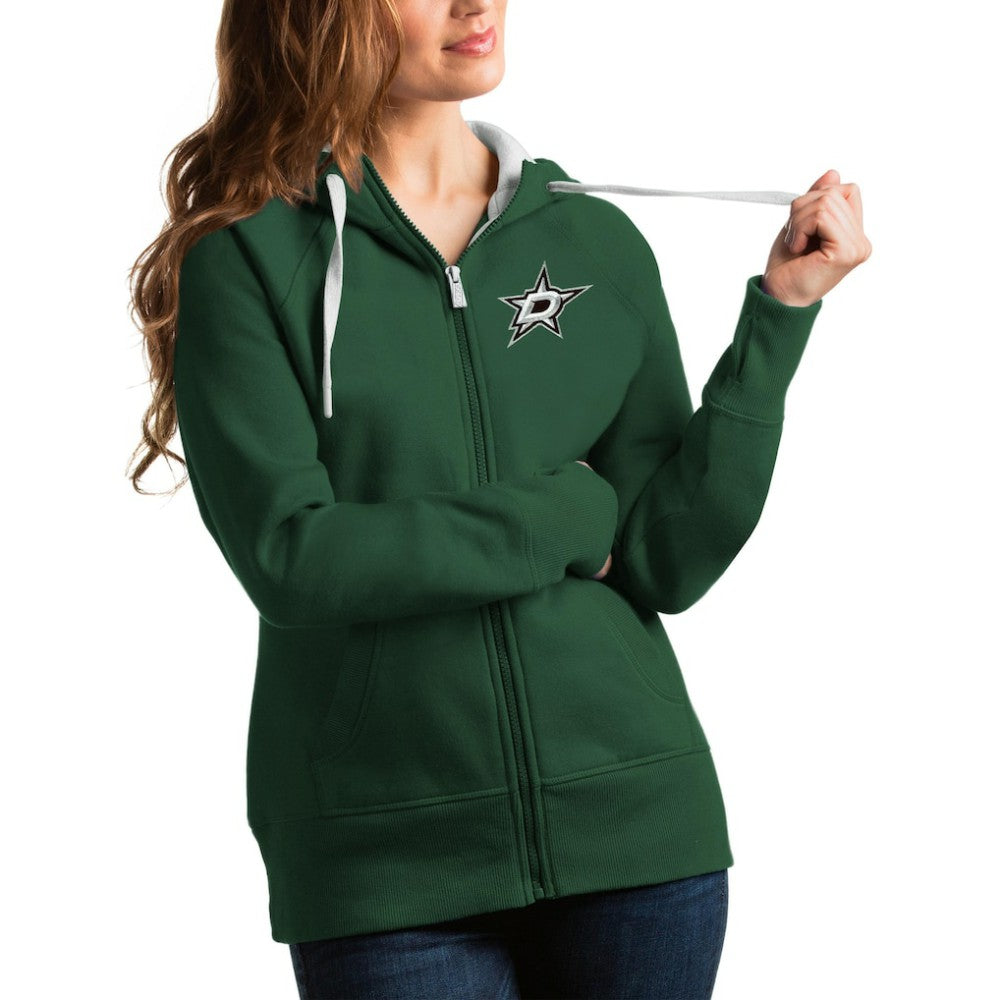 Dallas Stars Antigua Women's Victory Full-Zip Hoodie - Hunter Green | US 4627435