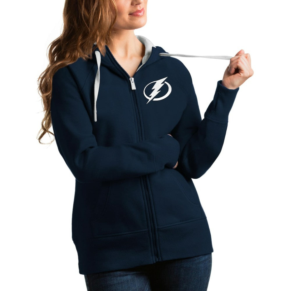 Tampa Bay Lightning Antigua Women's Victory Full-Zip Hoodie - Navy | US 4627529