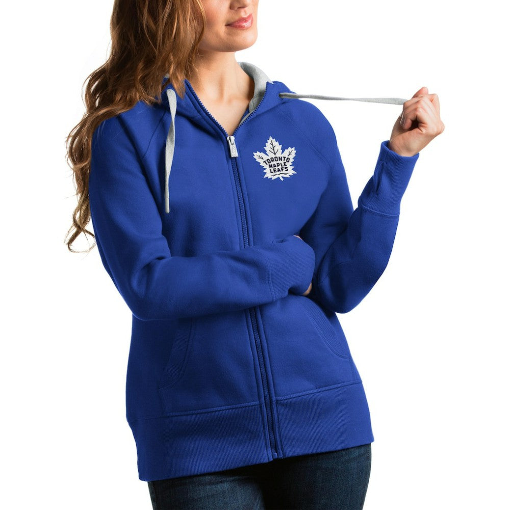 Toronto Maple Leafs Antigua Women's Victory Full-Zip Hoodie - Royal | US 4627536