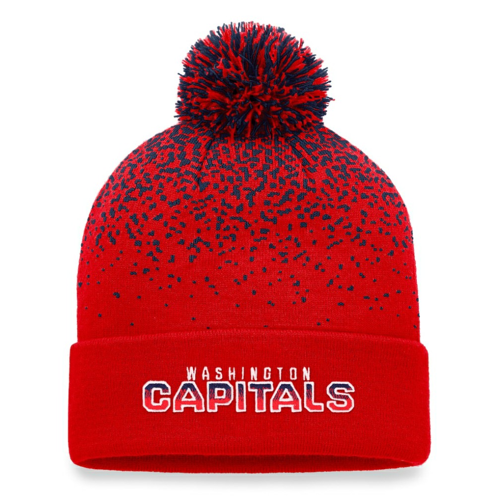 Washington Capitals Fanatics Iconic Gradient Cuffed Knit Hat with Pom - Red | US 4630239