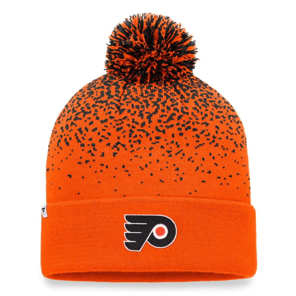 Philadelphia Flyers Fanatics Iconic Gradient Cuffed Knit Hat with Pom - Orange | US 4630247