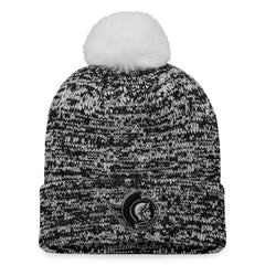 Ottawa Senators Fanatics Women's Glimmer Cuffed Knit Hat with Pom - Black | US 4630457
