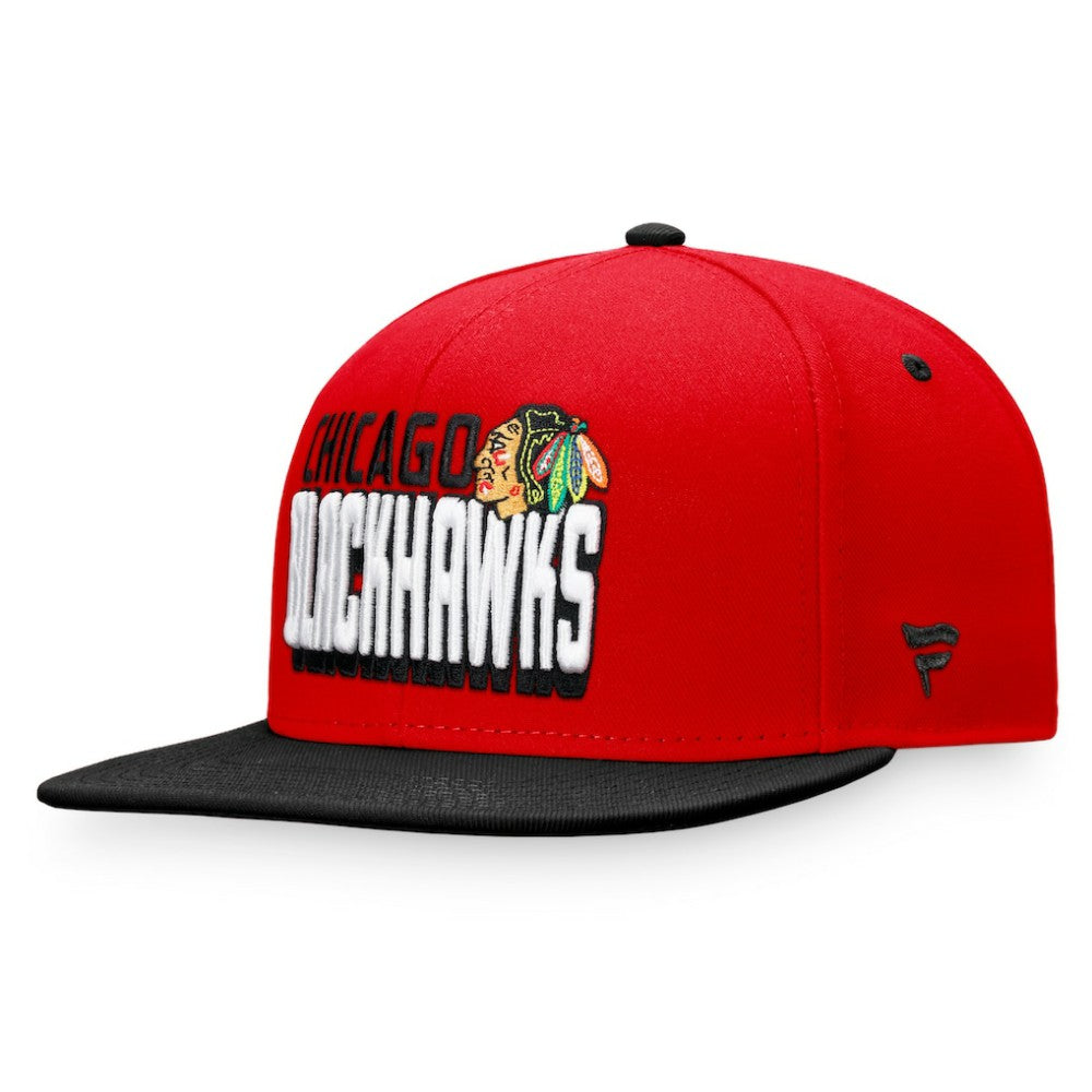 Chicago Blackhawks Fanatics Heritage Retro Two-Tone Snapback Hat - Red/Black | US 4631519