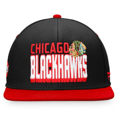 Chicago Blackhawks Fanatics Heritage Retro Two-Tone Snapback Hat - Black/Red | US 4631526