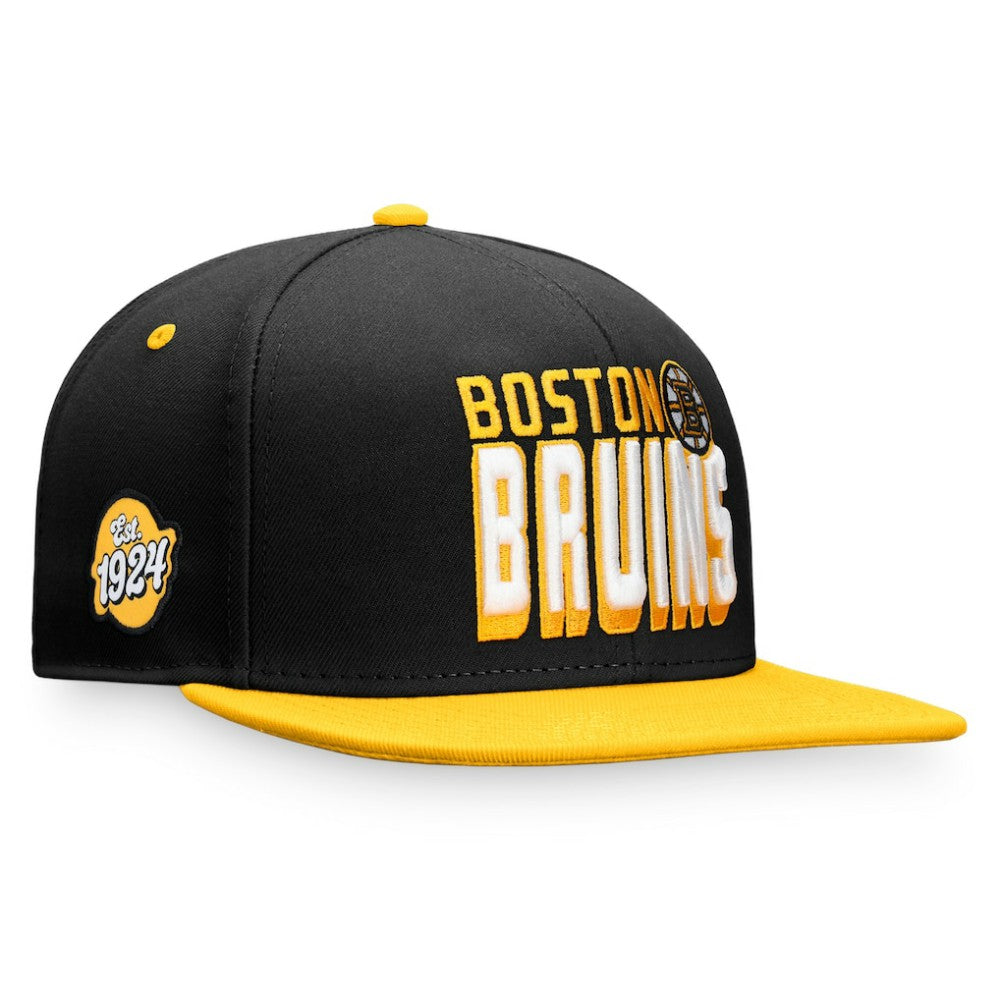 Boston Bruins Fanatics Heritage Retro Two-Tone Snapback Hat - Black/Gold | US 4631529