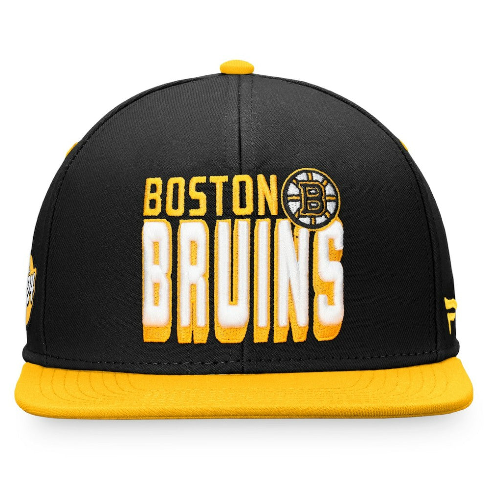 Boston Bruins Fanatics Heritage Retro Two-Tone Snapback Hat - Black/Gold | US 4631529