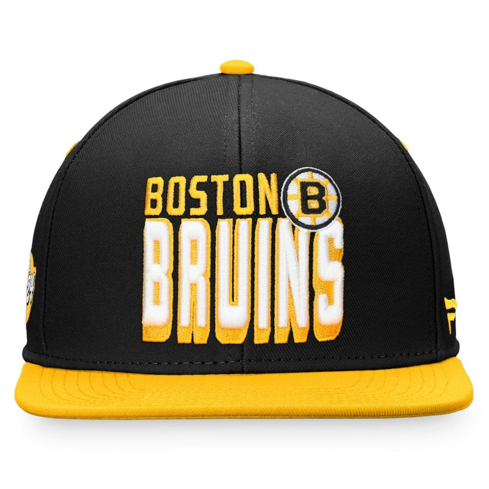 Boston Bruins Fanatics Heritage Retro Two-Tone Snapback Hat - Black/Gold | US 4631531