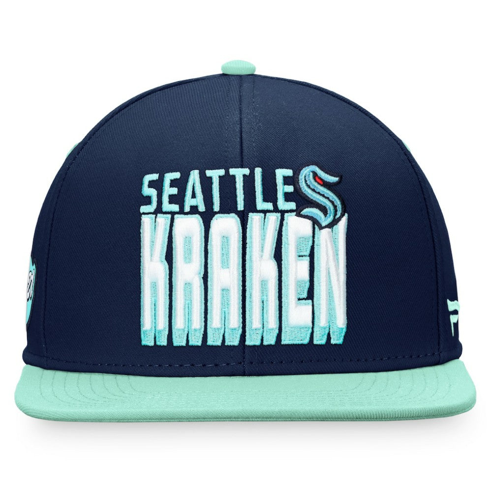 Seattle Kraken Fanatics Heritage Retro Two-Tone Snapback Hat - Navy/Blue | US 4631561