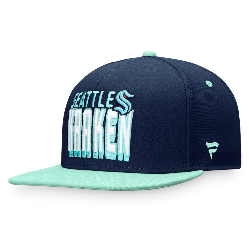 Seattle Kraken Fanatics Heritage Retro Two-Tone Snapback Hat - Navy/Blue | US 4631561