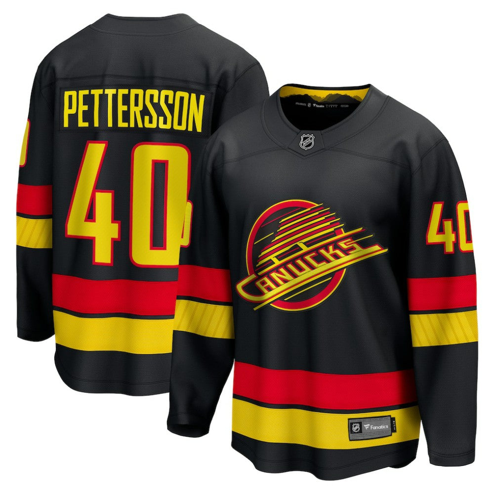 Elias Pettersson Vancouver Canucks Fanatics Breakaway Jersey - Black | US 4635492