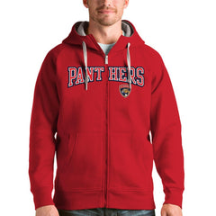 Florida Panthers Antigua Wordmark Victory Full-Zip Hoodie - Red | US 4636895