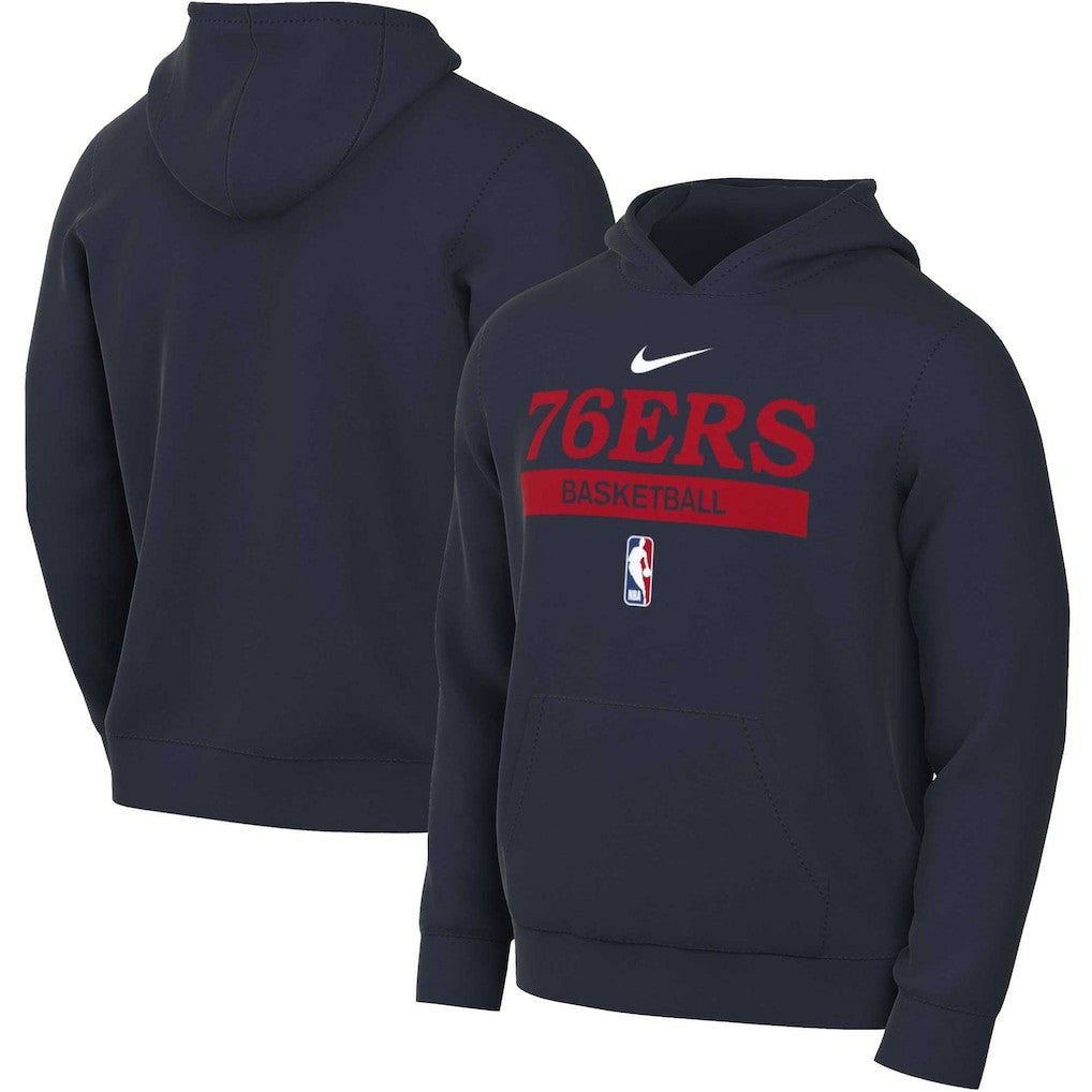 Philadelphia 76ers 2022/23 Spotlight On-Court Practice Performance Pullover Hoodie Navy - Nike