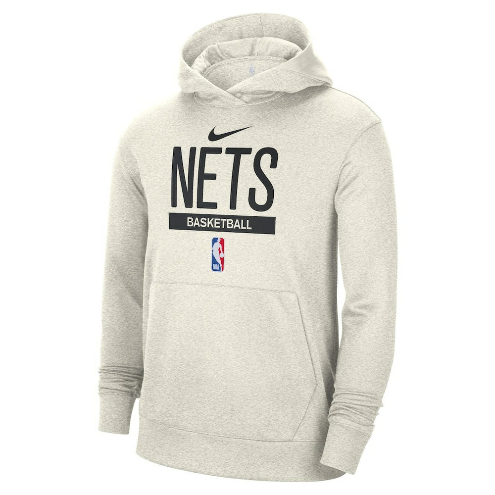 Brooklyn Nets 2022/23 Spotlight On-Court Practice Performance Pullover Hoodie Cream - Nike