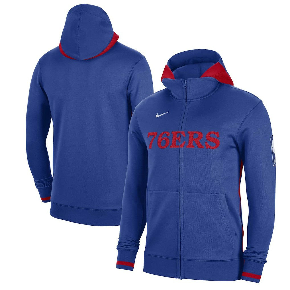 Philadelphia 76ers Authentic Showtime Performance Full-Zip Hoodie Royal - Nike