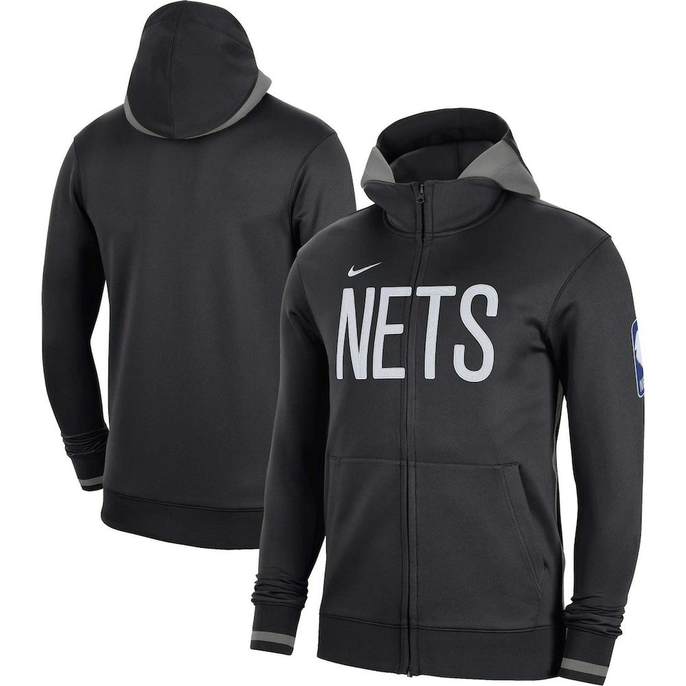 Brooklyn Nets Authentic Showtime Performance Full-Zip Hoodie Black - Nike