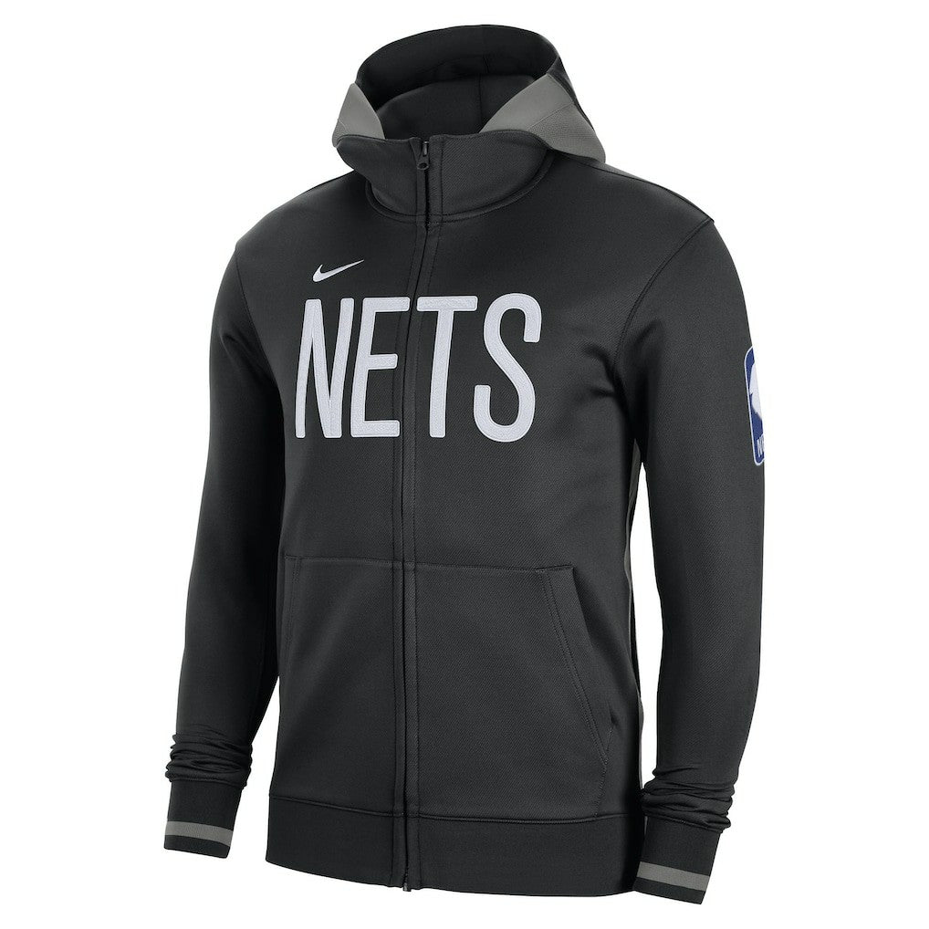 Brooklyn Nets Authentic Showtime Performance Full-Zip Hoodie Black - Nike