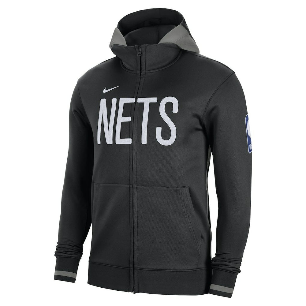 Brooklyn Nets Authentic Showtime Performance Full-Zip Hoodie Black - Nike