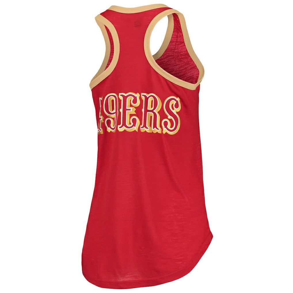 San Francisco 49ers G-III 4Her by Carl Banks Women's Tater Burnout Tank Top - Scarlet Tops