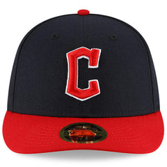 Cleveland Guardians New Era Authentic Collection On-Field Home Low Profile 59FIFTY Fitted Hat - Navy/Red Hats
