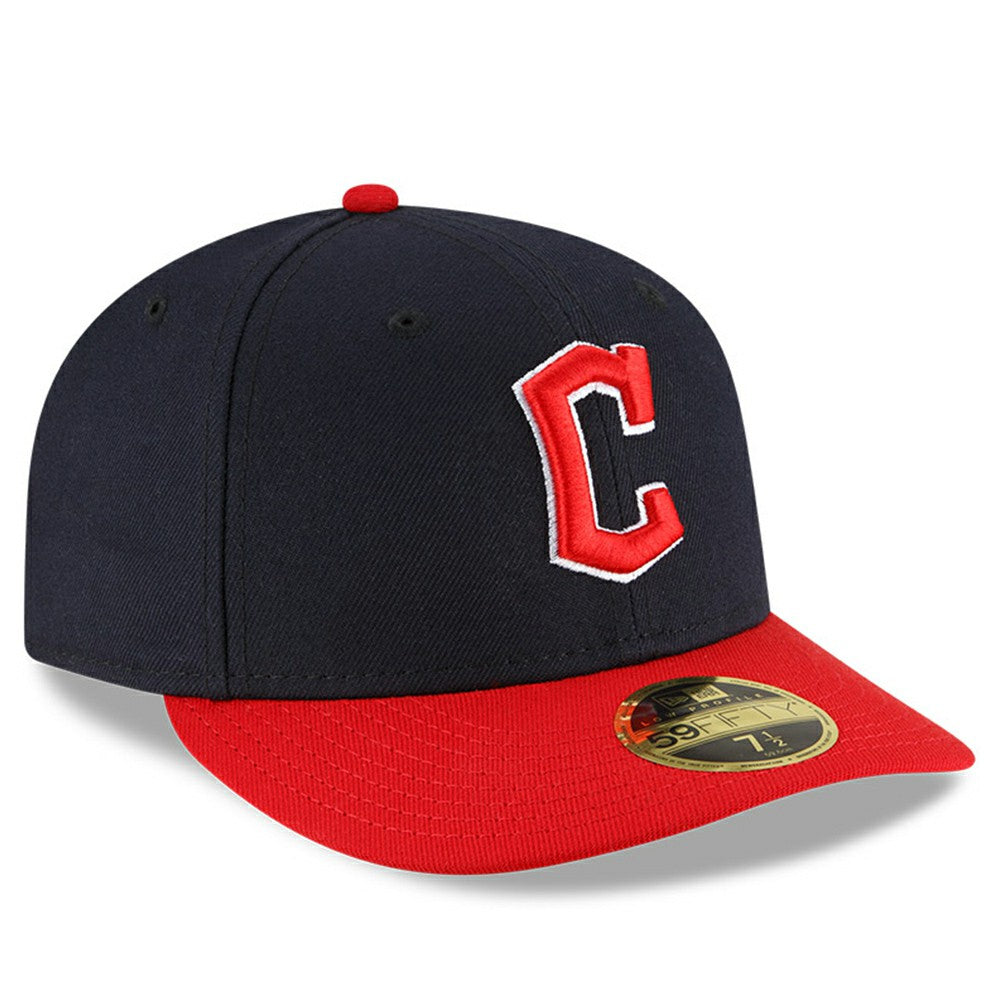 Cleveland Guardians New Era Authentic Collection On-Field Home Low Profile 59FIFTY Fitted Hat - Navy/Red Hats