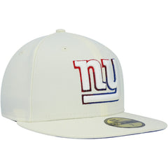 New York Giants New Era Chrome Color Dim 59FIFTY Fitted Hat - Cream Hats