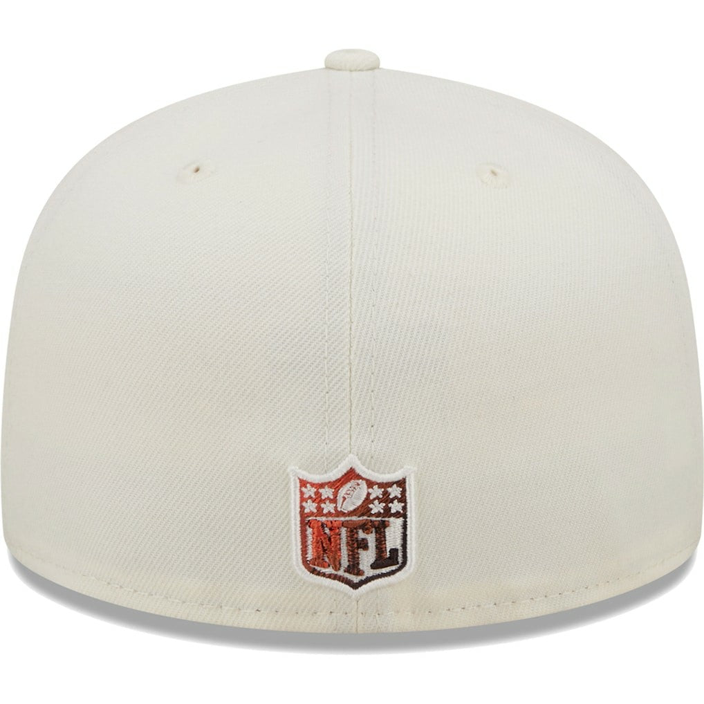 Cleveland Browns New Era Chrome Color Dim 59FIFTY Fitted Hat - Cream Hats