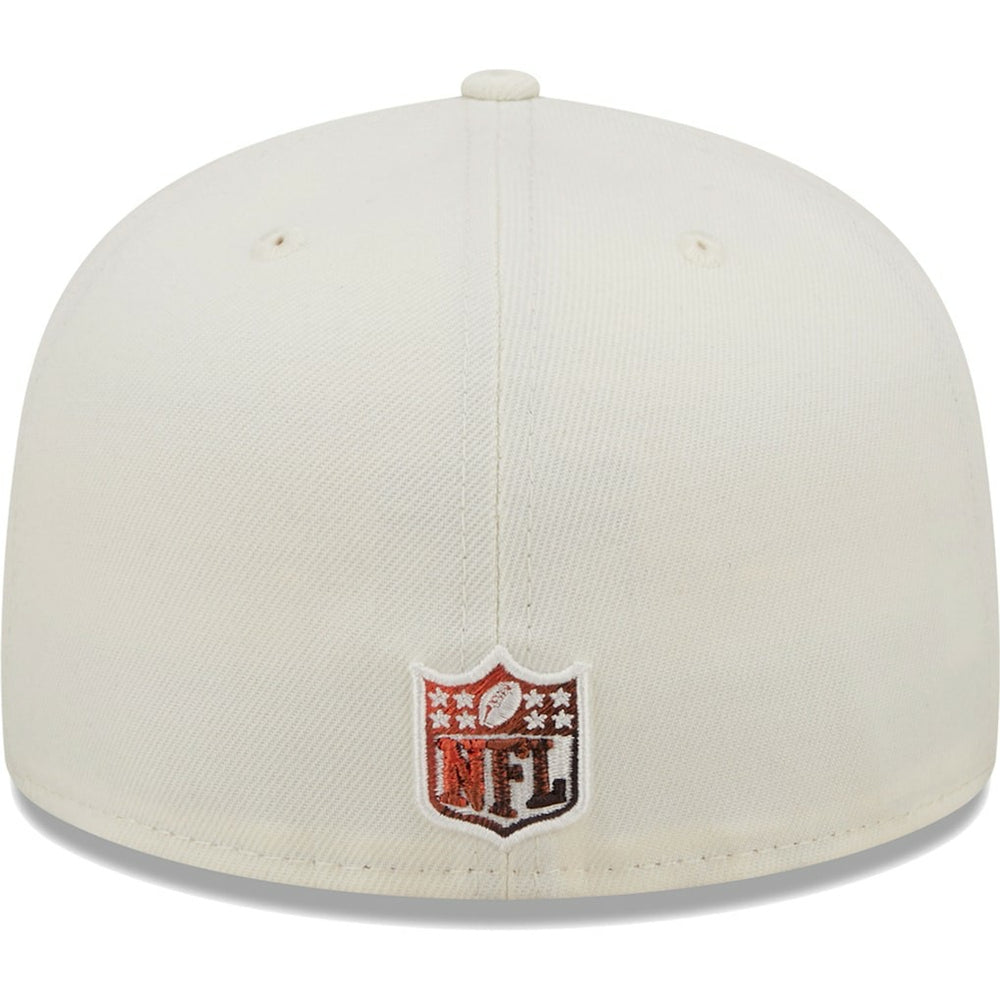 Cleveland Browns New Era Chrome Color Dim 59FIFTY Fitted Hat - Cream Hats