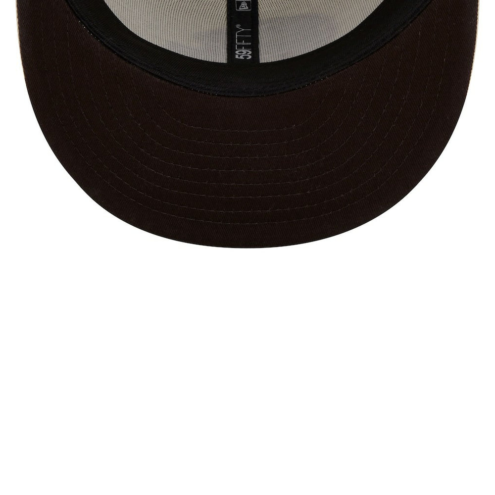Cleveland Browns New Era Chrome Color Dim 59FIFTY Fitted Hat - Cream Hats