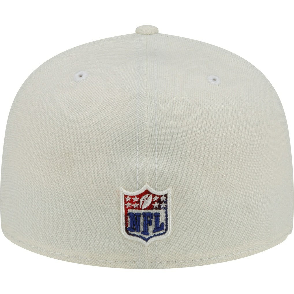 New York Giants New Era Chrome Color Dim 59FIFTY Fitted Hat - Cream Hats