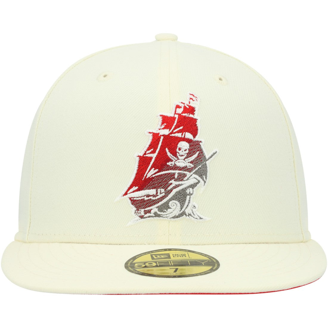 Tampa Bay Buccaneers New Era Chrome Color Dim 59FIFTY Fitted Hat - Cream Hats