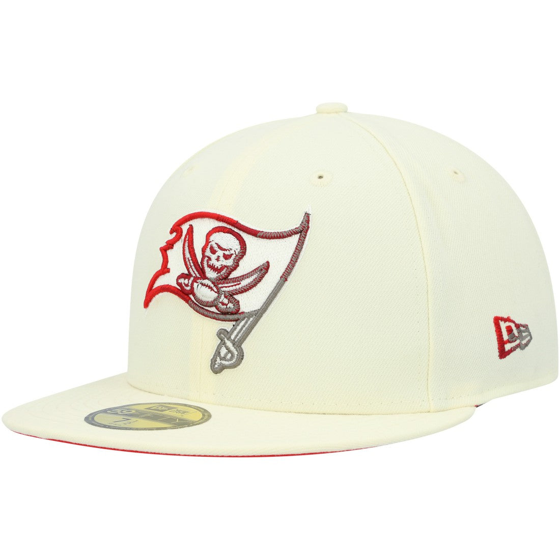 Tampa Bay Buccaneers New Era Chrome Color Dim 59FIFTY Fitted Hat - Cream Hats